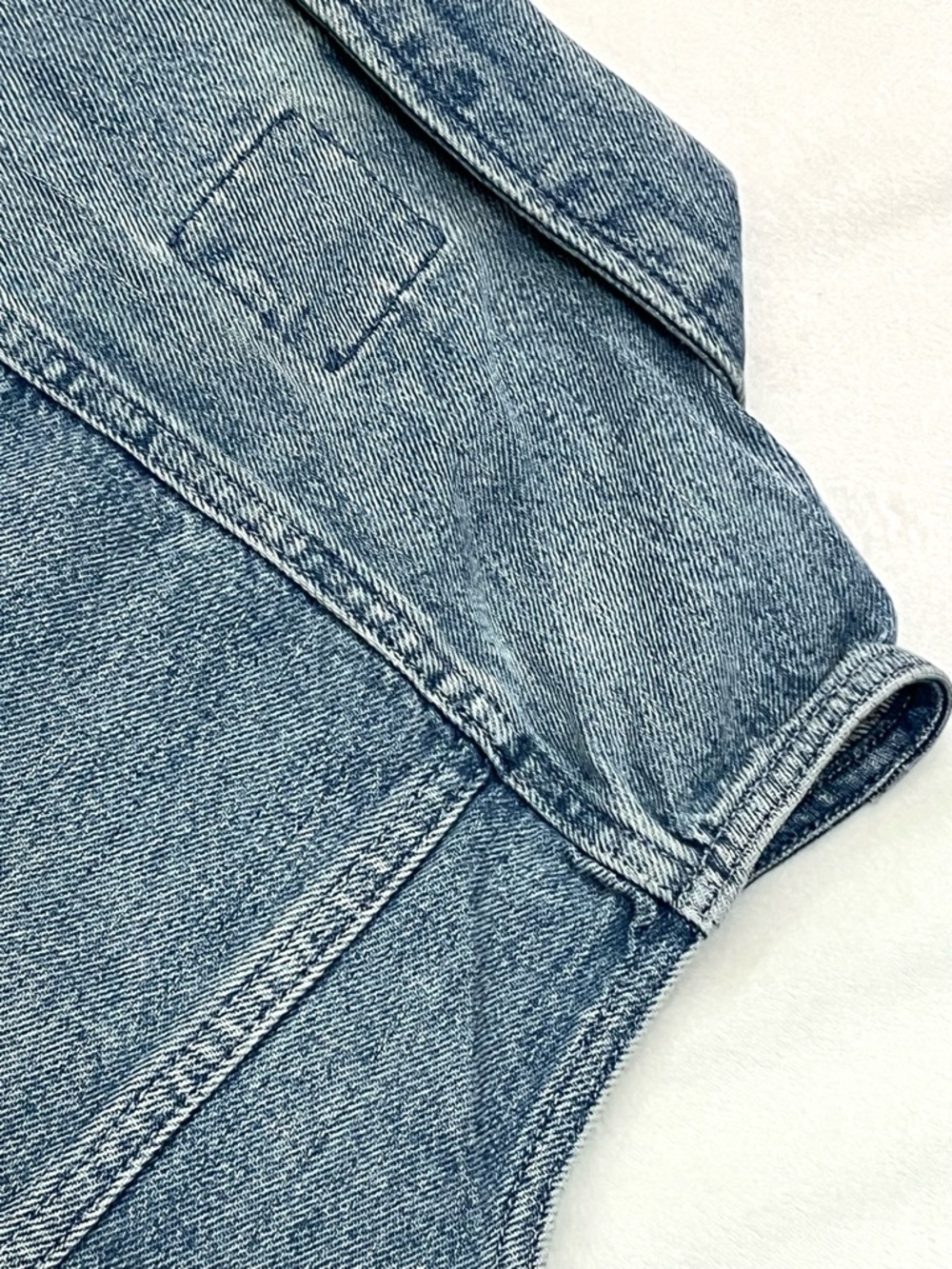 G-Star Raw Women’s Slim Sun Faded Air Force Light Blue Denim Vest w Pockets XS - Picture 16 of 16